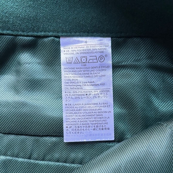 Banana Republic High Waisted Forest Green Women's Dress Pants pleated - Picture 7 of 8